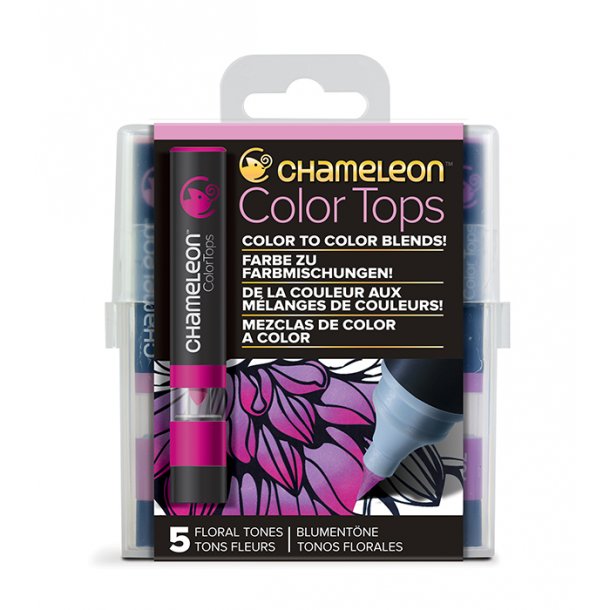 Chameleon 5-Pen Color Tops Floral Set